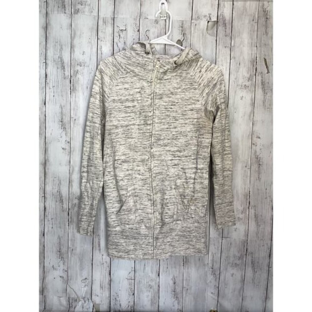 Jo & Co Jeans Sweatshirt Womens M Gray Full Zip Hoodie Casual Gym Athleisure